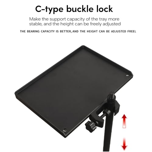 Mic Sound Card Holder For Microphone Stand Tray Clamp-On Mic Rack Tray Height Adjustable With O-Rings Clamps Desktop Speaker Stand