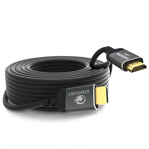 20 ft HDMI Cable 4K, High Speed Long HDMI Cables Support 4K 60Hz 2K 1080p 3D ARC, Gold plated Connectors Soft HDMI Cord for Smart HD Fire TV Monitor Projector Soundbar Laptop PS3/4 XBOX (6.1m) - color: Grey, size: 20 feet 4K
