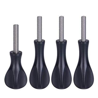Suptig Thumbscrews 3pcs Long Thumbscrew and 1pc Short screw for Gopro Mission 1 Pro/Gopro Hero 13/Hero 12/11/10/9/8/7/6/5/4/3+/3/ Hero Session Gopro Max and DJI osmo Insta360 Sjcam Akaso Action Camera
