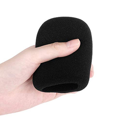 8 Pack Microphone Cover, ChromLives Mic Windscreen Foam Cover, Handheld Sponge Wind Foam for Most Standard Microphones, Black - color: 8 Pack