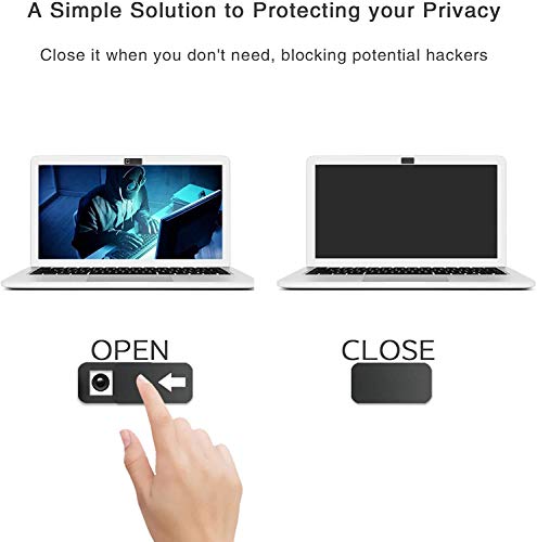 Huaxi Camcover-Webcam Cover, Laptop Camera Cover Slide Ultra Thin for Computer, MacBook Pro, MacBook Air, iPad, iMac, iPhone, Protect Webcam Privacy, Black