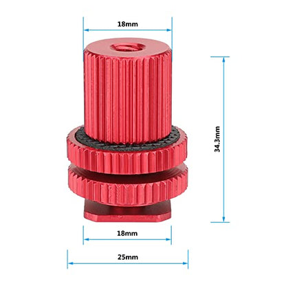 CAMVATE Camera Hot Shoe Mount to 1/4"-20 Female Adapter for DSLR Camera Rig