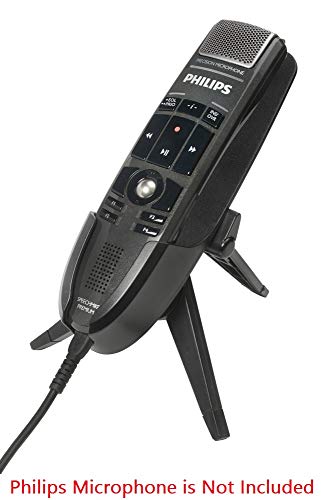ECS WordStand Tripod Desk Mic Holder Compatible with Nuance PowerMic 4 & Philips SpeechMike Series – LFH3500, SMP3700, SMP4000 - Ease Carpal Tunnel