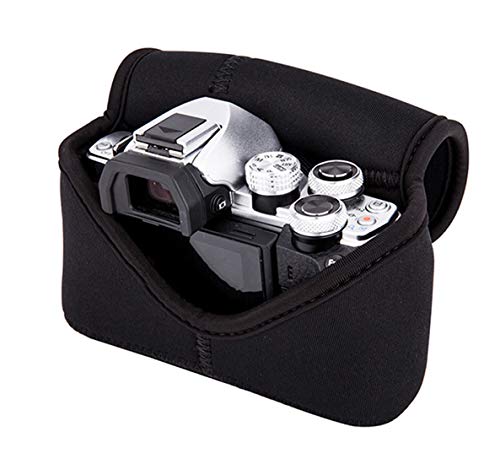 JJC Black Ultra Light Neoprene Camera Case, Compatible with X-E4 X-T30 II X-T30 X-T20 X-T10 +Short Prime Lens, 18mm F1.4/ 27mm F2.8/ 35mm F2, Pouch Bag Fuji X100V X100VI, Compact Size 127x85x84mm - color: OC-F1, style: Oc-f1