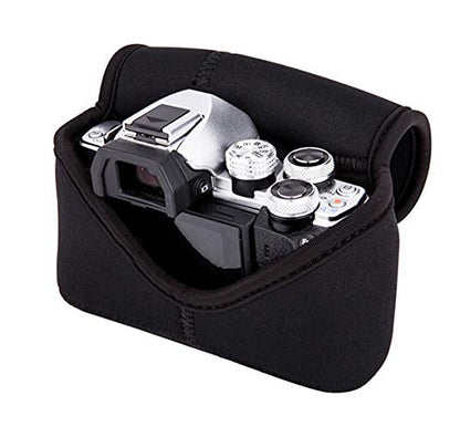 JJC Black Ultra Light Neoprene Camera Case, Compatible with X-E4 X-T30 II X-T30 X-T20 X-T10 +Short Prime Lens, 18mm F1.4/ 27mm F2.8/ 35mm F2, Pouch Bag Fuji X100V X100VI, Compact Size 127x85x84mm - color: OC-F1, style: Oc-f1