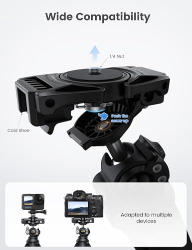 Lamicall Tripod for Camera - 3 in 1 Flexible Tripod for iPhone with Wireless Remote - iPhone Stand for Video Recording Vlogging Compatible with Smartphone, Small Digital Camera Dark Grey - style: NEW Upgraded - Silicone for Camera