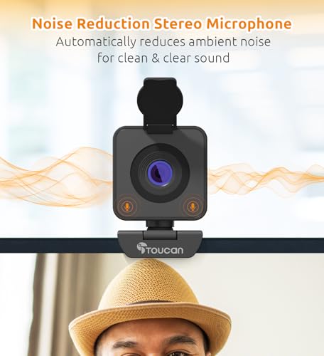 TOUCAN 1080P Webcam for pc, Webcam with Microphone for Laptop, Plug and Play USB Web Cam, 90°View Computer Camera, External Camera for Streaming, Skype, Zoom, FaceTime, Hangouts, MacBook/Tablet - style: W3001+Webcam