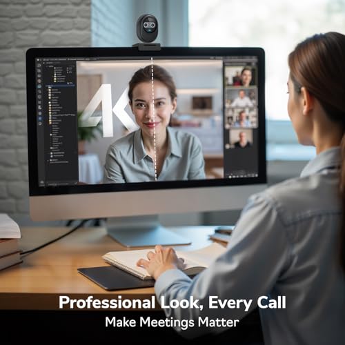 EMEET Piko 4K Webcam for Streaming, World’s 1st Dual-Camera AI-Powered 4K Camera w/AI Autofocus, 3 Mics Array&3 Sound Modes, USB Webcam with Clip, Great for Streaming, Desk Setup - style: Piko w/ 3 Mics 3 Sound Modes