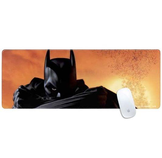 Skinit Large Gaming Mouse Pad - Officially Licensed Batman Design with Stitched Edges, Waterproof, Non-Slip Rubber Base, Desk Mat for Keyboard & Mouse, 31.5" x 11.8" inches - color: Orange - BATMNX03, size: 31.5" x 11.8"