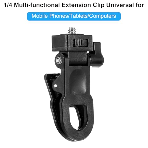 Styquenzer 2 Pcs Monitor Camera Mount Clip with 1/4 Screw Connector, Selfie Light Clip Universal Screen LCD Display Top Fill Light Flash Holder