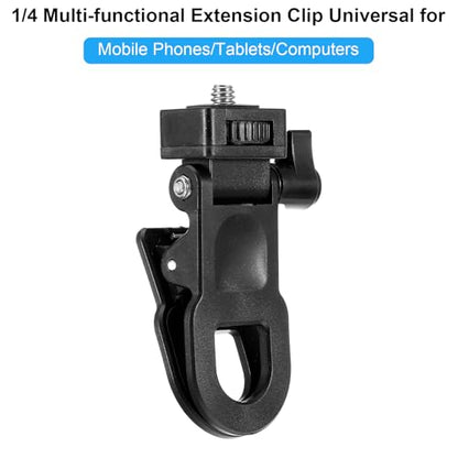 Styquenzer 2 Pcs Monitor Camera Mount Clip with 1/4 Screw Connector, Selfie Light Clip Universal Screen LCD Display Top Fill Light Flash Holder