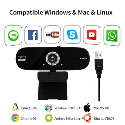 Autofocus Webcam with Privacy Cover (4K) - style: 4K