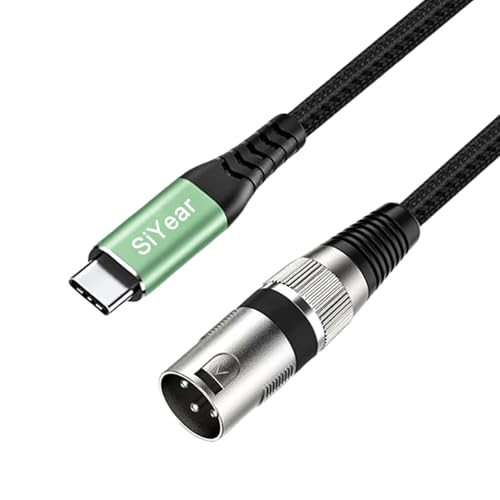 USB C to XLR Male Audio Cable, XLR 3Pin to Type C Adapter StereoPower Amplifier Cable for Connecting Smartphones USB C to Active Speaker, Laptops,Mixer Console（3.3FT/1M ） - color: USB C-XLRM-1M