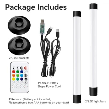 Ledagic Led Light Bar with Music Sync, Color Changing TV Backlight App & Remote Control, IC+RGB & W Smart RGB Light Bar, USB Powered Led Lights for TV, PC Room Monitor Backlight Gaming Accessories