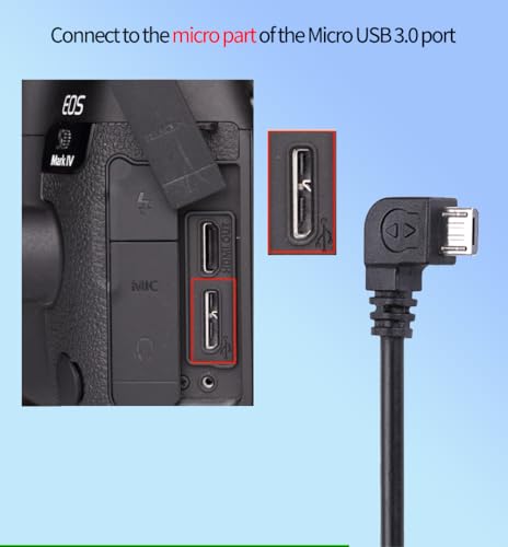 RS Multi-Camera Control Cable(USB-C to Micro), Right Angle, for DJI RS4 Pro RS4 RS3 Pro RS3 Mini RSC2 RS2 Gimbal Stabilizer, for SONY a7m2 a9 for CANON 5d4 5dsr NIKON Panasonic Fujifilm Camera - size: DOWN