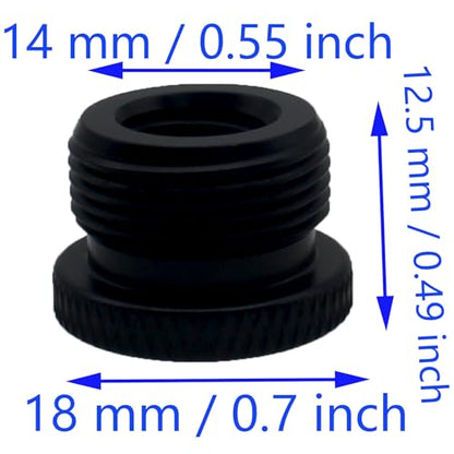 4 PCS 3/8 Female to 5/8 Male Mic Stand Adapter for Camera Stand, Tripod and Fill Light Stand (Black)