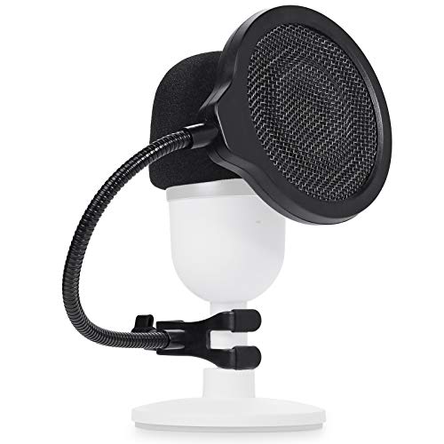 YOUSHARES Razer Seiren Mini Pop Filter with Foam Windscreen - 3 Layers Pop Screen Shield and Foam Cover Compatible with Razer Seiren Mini Mic - color: Pop Filter with Windscreen