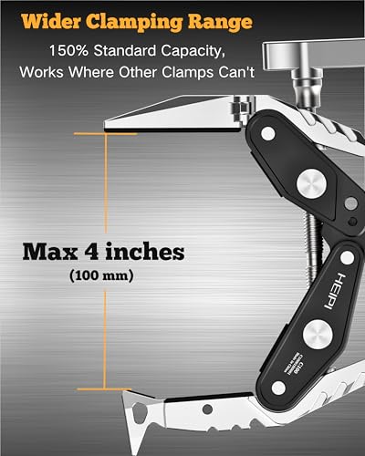 HEIPI Super Clamp Camera Mount Holder - Sabertooth C100 with 360° Ballhead Magic Arm MA175 and Phone Clip PC01 for Tripod Accessories, Round Tube, Flat Surface - style: Super Clamp with Short Magic Arm & Phone Clip