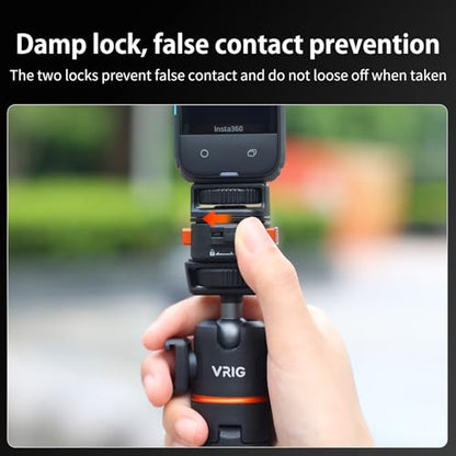 VRIG Claw Mini Quick Release Plate Tripod QR Camera Mount Adapter, Quick Setup Kit with 1/4'' Screw, for Quick Switching Between Action Cameras and Tripods/Monopods/Handles - size: 1/4 quick-release mount