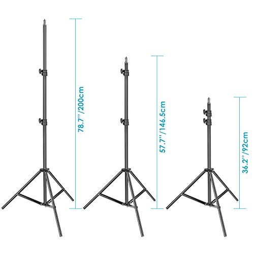 Neewer Photography Light Stand, 3-6.6ft/92-200cm Adjustable Sturdy Tripod Stand for Reflectors, Softboxes, Lights, Umbrellas, Load Capacity: 17.6lb/8kg - style: 200cm/1 Pack