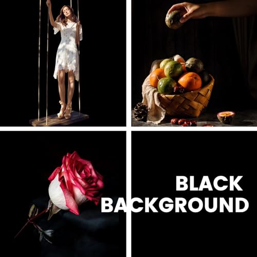 BEIYANG Black 10 x 20 Ft Large Photography Backdrop Screen, Black Non-Reflective Fabric Wrinkle Resistance Photo Background for Photoshoot, Zoom Meeting, Game Live Steaming - color: Black, size: 10x20ft