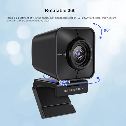 4K Webcam for PC, PDAF Streaming Camera with Dual Noise-reducing Mics, Fast Auto Focus, Auto Light Correction, 5x Zoom, 8MP USB Webcam with Privacy Cover, Plug and Play, for Switch 2/ Zoom/Teams/Meet - style: 4K Webcam with Dual Mics