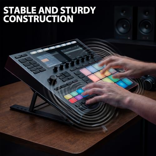 Musiin Custom DAW Controller Stand Mixer Holder Compatible with Nektar Panorama CS12,Tascam Mixcast 4,Rode RODECaster Pro II,Zoom R20/R24,Akai MPC Sample Adjustable Drum Controller MIDI Device Holder