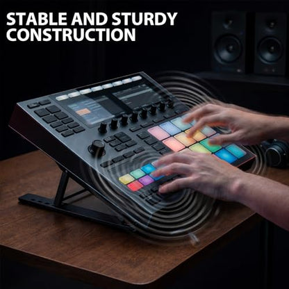 Musiin Custom DAW Controller Stand Mixer Holder Compatible with Nektar Panorama CS12,Tascam Mixcast 4,Rode RODECaster Pro II,Zoom R20/R24,Akai MPC Sample Adjustable Drum Controller MIDI Device Holder