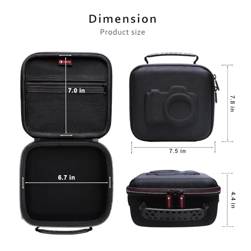 XANAD Hard Camera Case Bag Compatible with Canon EOS Rebel T7/ T100/ R50/ R50 V/RP/ R8/ R6 Mark II/ R7/ R10 DSLR Mirrorless Cameras, for Canon Sony Kodak Panasonic Nikon DSLR Mirrorless Camera,Black - color: Black