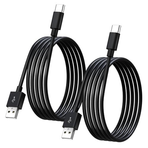 2PCS 10FT/3M USB to USB C Cable, Type C Power Cord for Home Security Cameras, Power Charging and Data Transfer Cable for Phones Carplay Tablets Switch Pro Controller and More USB C Devices-Black - color: Black, size: 10ft/3m*2