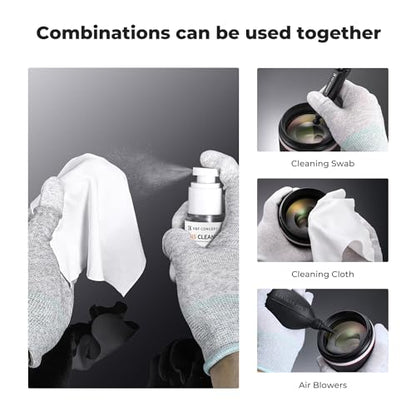 K&F CONCEPT Spray Lens Cleaner Care，Non-Flammable Camera Lens Cleaner | Efficient cleaning, safe for all optical glass. Gentle formula and versatile for multiple devices