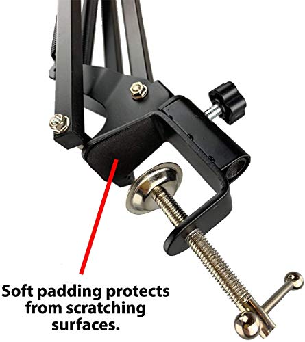 ChromaCast Pro Series 28" Scissors Arm Adjustable Microphone Desk Stand with Boom Suspension, Includes Mic Clip (CC-SDMIC-STAND-28)