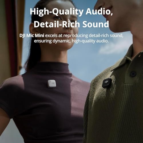 DJI Mic Mini (2 TX + 1 Mobile RX), Wireless Lavalier Microphone for iPhone 17/16/15 & Android/PC/Tablet, Plug-and-Play, 300m Transmission, Ultralight, Active Noise Cancelling, YouTube, Vlog, Streaming - style: Mic Mini (2 TX + 1 Mobile RX)