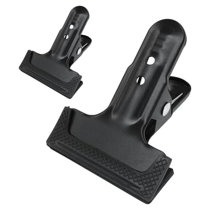 2 Pack Heavy Duty Spring Clamps, Large Black Metal Clamps Background Clips A Clip for Photography Backdrops Photo Studio - color: 2 Pack Black