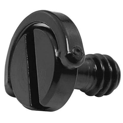 1/4inch Tripod Screw LUORNG 2PCS 1/4"-20 Stainless Steel D Shaft D-Ring for Camera Camcorder Tripod Monopod QR Quick Release Plate, Mounting Screw Adapter, Quick Release Camera Screw, Black