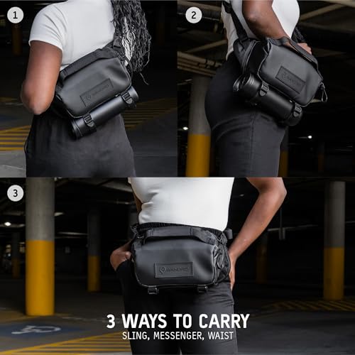 WANDRD ROGUE V1 6L Sling: Compact Camera Sling and Crossbody Bag with Fast Access, 3-Way Carry– Lightweight Everyday Bag Great for Travel, Photography, and Daily Use (Black) - color: Black