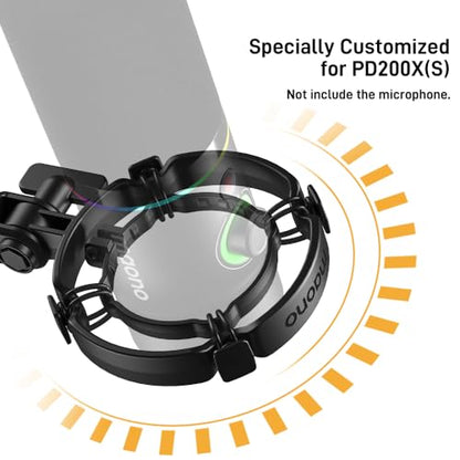 MAONO PD200X/PD200XS Shock Mount - Professional Custom Microphone Mounts Reduces Vibration Noise, Removable Shock Mount for Microphones with a Diameter of About 56mm/2.2 Inches