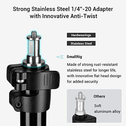 SMALLRIG Photography Light Stand 110"/9.2ft/280cm, Air-Cushioned Aluminum Photo Video Tripod Stand with 1/4" Screw for Softbox, Studio Light, Reflector and Ring Light, Max Load 8kg, RA-S280 - size: 9.2ft (Stand Only)