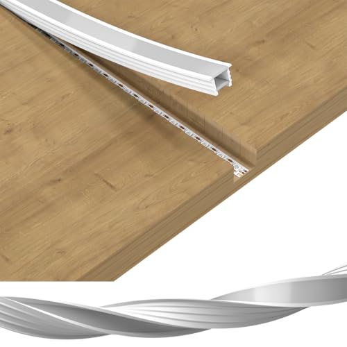 BTF-LIGHTING Silicone LED Channel System 16.4Ft Flexible Milky White Cover DIY Spotless Tube for ≤12mm Width LED Strip,Neon Rope Light Channel Diffuser, for Kitchen Cabinet, Room, Patio(No LED Strip) - size: 16.4FT, style: 16X16mm