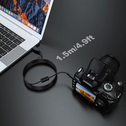 I-USB7 Camera USB Cable Data Transfer Cord Compatible with Pentax Optio Digital Cameras K100D, K200D, E30, E40, E50, E60, E75, E80, L20, L50, MX, P70, P80, S, S4, S40, T20, V10, W10, W20, W30, 50L - size: 5 Feet