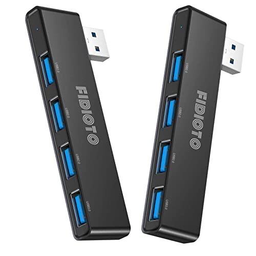 USB Hub 2Pack, Fidioto 4 Port USB Hub(1 * 3.0 Hub, 3 * 2.0 Hub), Networking Hubs for Laptop, iMac Pro, MacBook Air, Mac mini/Pro, Surface Pro, Notebook PC, USB Flash Drives and Mobile HDD Etc. - color: 4in1- 2pcs Left-Black