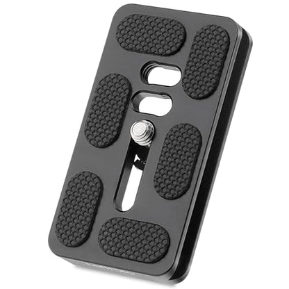 Leftfoto 70mm Camera Quick Release Plate Fits Arca Swiss Standard Clamp Universal Metal Small QR Tripod Camera Body Mount Plate for DSLR Camera Tripod Ballhead - size: 70mm