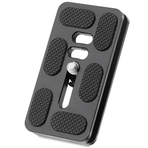 Leftfoto 70mm Camera Quick Release Plate Fits Arca Swiss Standard Clamp Universal Metal Small QR Tripod Camera Body Mount Plate for DSLR Camera Tripod Ballhead - size: 70mm