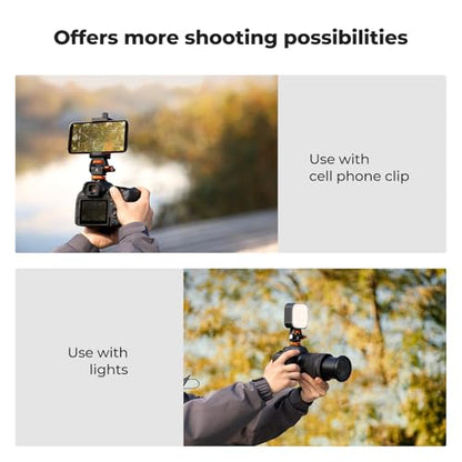 K&F CONCEPT Adjustable Camera Monitor Mount, Aluminum Camera Mount 360° Swivel 180° Tilt with Cold Shoe 1/4" Screw ARRI Anti-Twist Design for 5" & 7" Field Monitor DSLR Action Camera