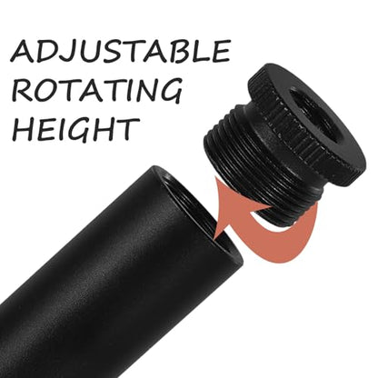 Homoyoyo Microphone Extension Rod 5/8" to 3/8" Adapter Kit for Mic Arm Stand, Boom Arm Extension Tube for Desk Microphone Stands, Live Streaming and Podcasting Accessories