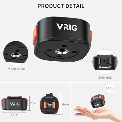 VRIG Camera Tripod Quick Release Plate Universal Mount Magnetic Base Adapter with 1/4 Screw Hole, Suitable for Claw Mini Series (1/4 Base) - size: 1/4 base