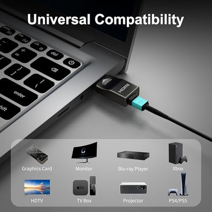RUIPRO 8K Detachable Full Fiber Optic Armored HDMI 2.1 Cable 130FT, Ultra High Speed 48Gbps, Support 8K@60Hz 4K@120Hz, Dynamic HDR, eARC, Compatible with PS5/Xbox/Blu-ray/TV/Monitor/Projector - size: 130FT