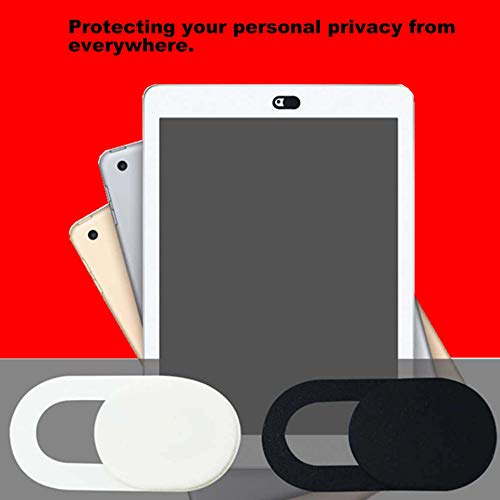 [12 Pack] Slide Webcam Cover Ultra Slim Web Camera Cover fits Laptop, Desktop, PC, Macboook Pro, iMac, Mac Mini, Computer, Smartphone,Protect Your Privacy Security,Strong Adhensive-6 White+6 black - color: 6black+ 6white 12Pack