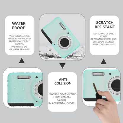 Case for Kodak PIXPRO FZ55,FZ55 Accessories,Soft Silicone Protective Case,Comes with 2 Screen Protectors and 1 Wrist Strap - Luminous Green - color: Luminous green