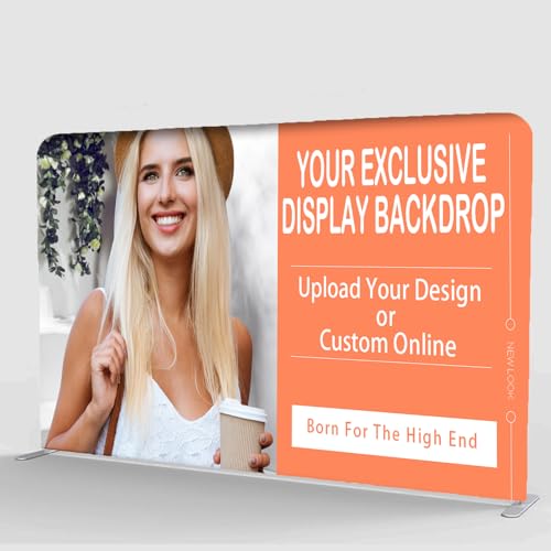 Custom Tension Fabric Display Backdrop | Trade Show Backdrop Display Booth Step and Repeat Stand Banner For Events,Weddings And Advertising - size: 7.5x20ft (Frame+ single-sided banner）